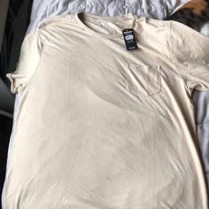 Bluenotes Mens Roll Cuff Pocket Tee - Cream